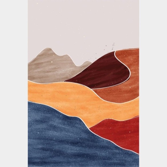 Poster Decorativo Abstrato Paisagem Deserto N015235