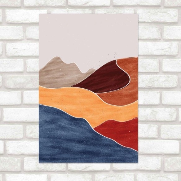 Poster Decorativo Abstrato Paisagem Deserto N015235