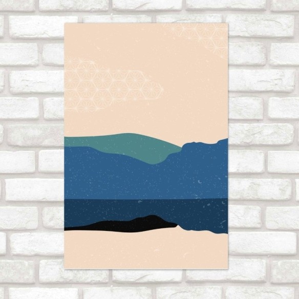 Poster Decorativo Abstrato Paisagem N016100