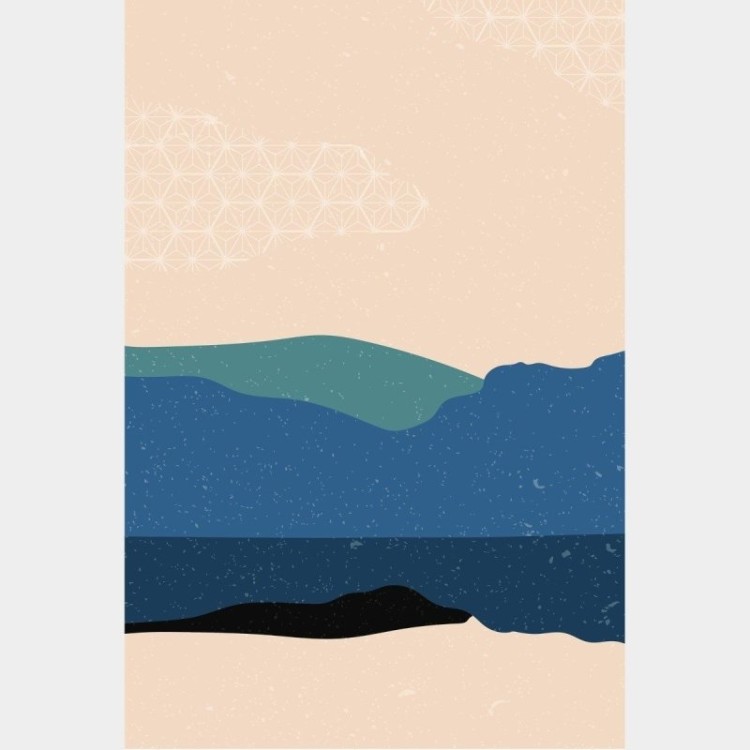 Poster Decorativo Abstrato Paisagem N016100