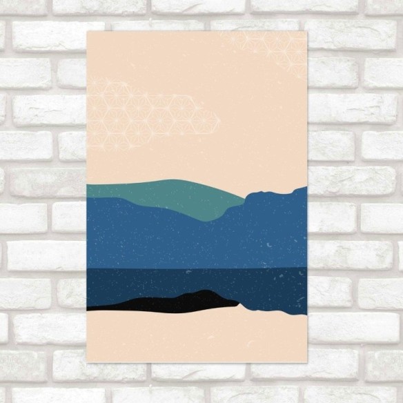 Poster Decorativo Abstrato Paisagem N016100