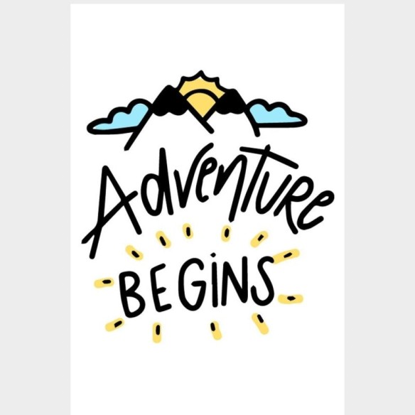 Poster Decorativo Adventure Begins Lettering N07265