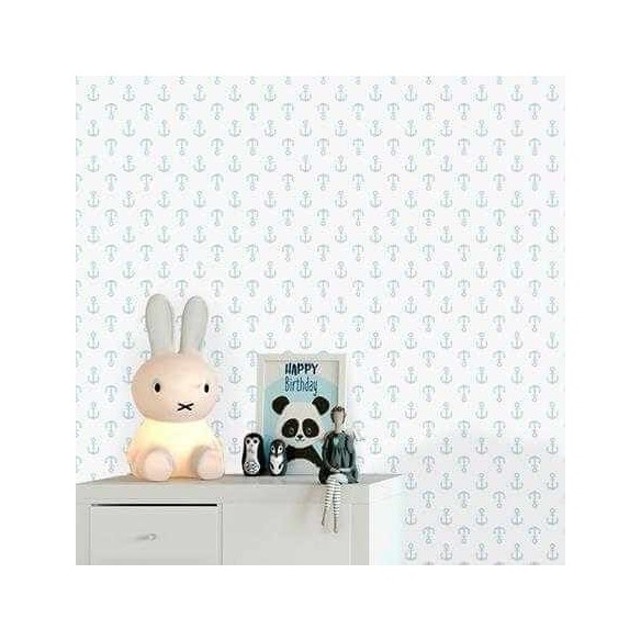 Papel de Parede Adesivo Ancora Azul 283982657