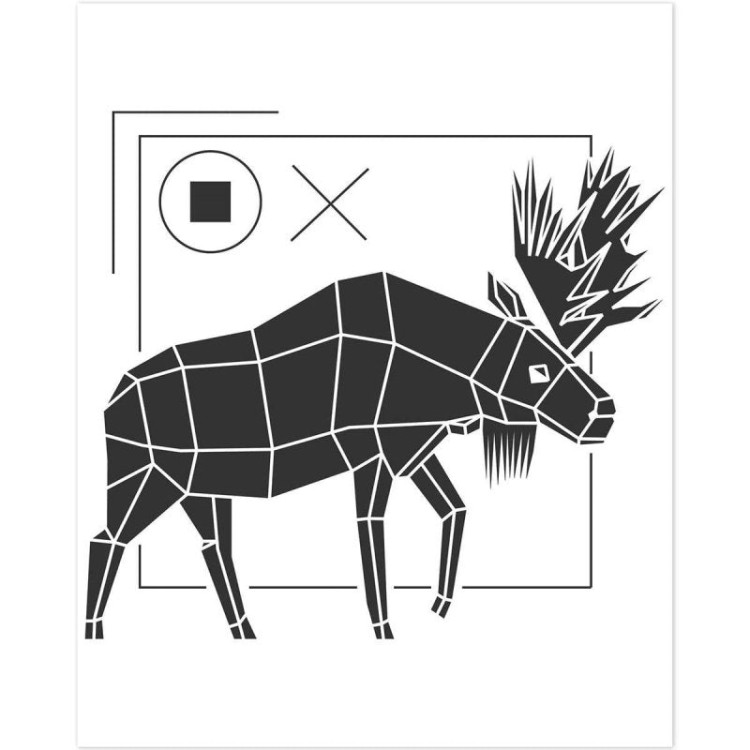 Poster Decorativo alce geometrico PA035