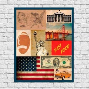 Poster decorativo America 8505