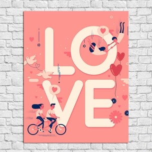 Poster Decorativo Amor Love...