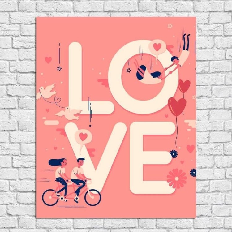 Poster Decorativo Amor Love Romântico 32150
