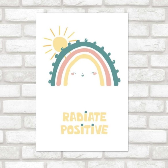 Poster Decorativo Arco-íris Radiate Positive N07281