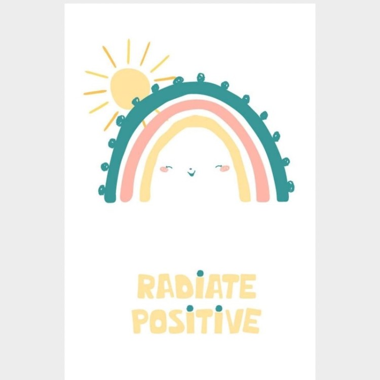 Poster Decorativo Arco-íris Radiate Positive...
