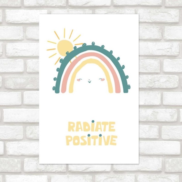 Poster Decorativo Arco-íris Radiate Positive...