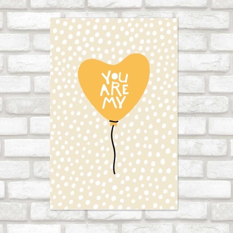 Poster Decorativo Balão Amrelo Você é Meu N07216