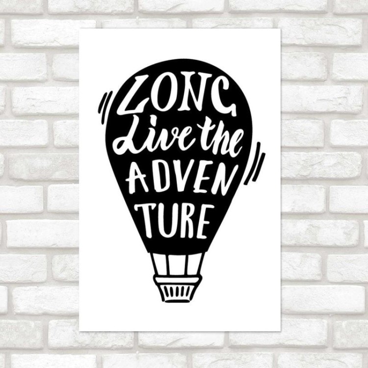 Poster Decorativo Balão de Ar Quente Adventure...