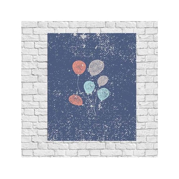 Poster Decorativo Balões Jovem 6543513213