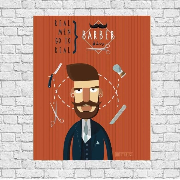Poster Decorativo Barbeiro Barbearia 68727