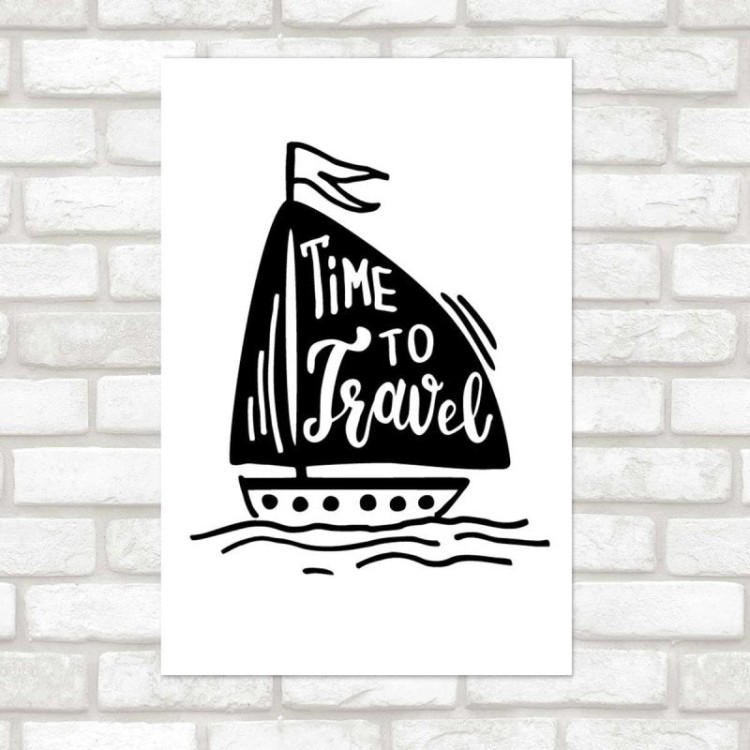 Poster Decorativo Barco Time to Travel N07293