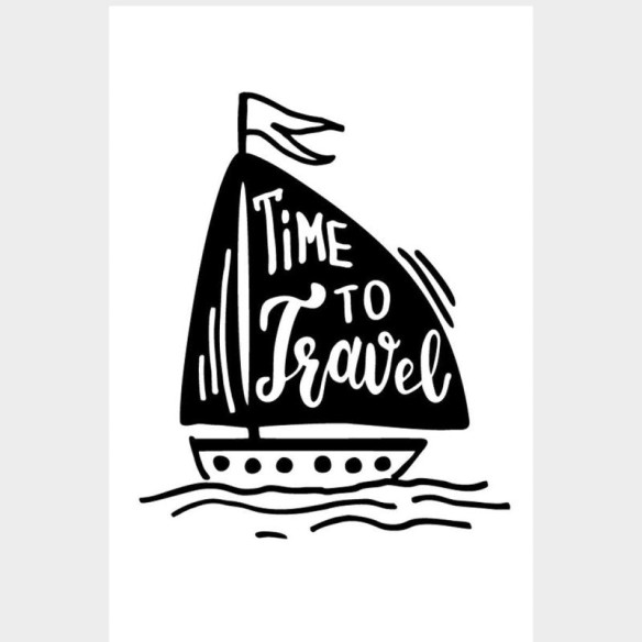 Poster Decorativo Barco Time to Travel N07293