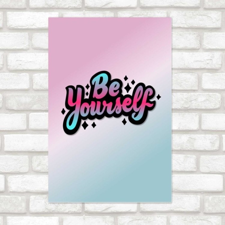 Poster Decorativo Be yourself Retrô N07285
