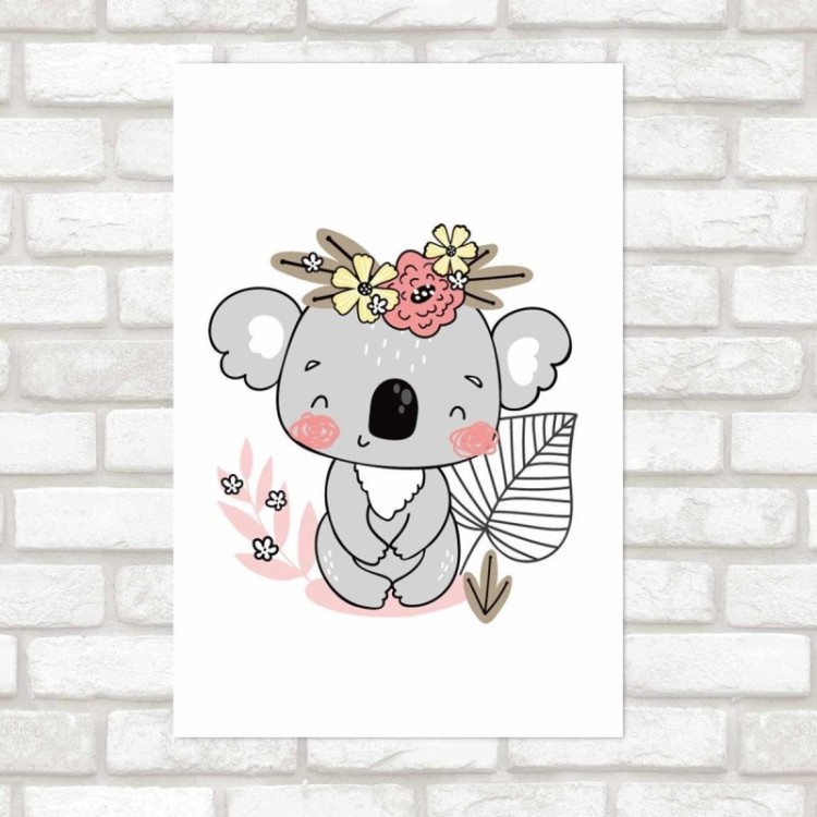 Poster Decorativo Bebê Coala N09261