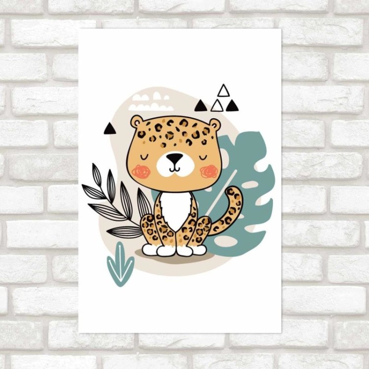 Poster Decorativo Bebê Onça N09264