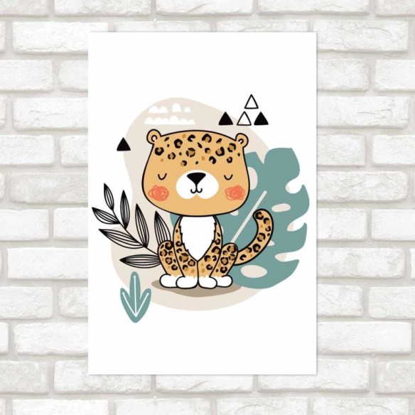 Poster Decorativo Bebê Onça N09264