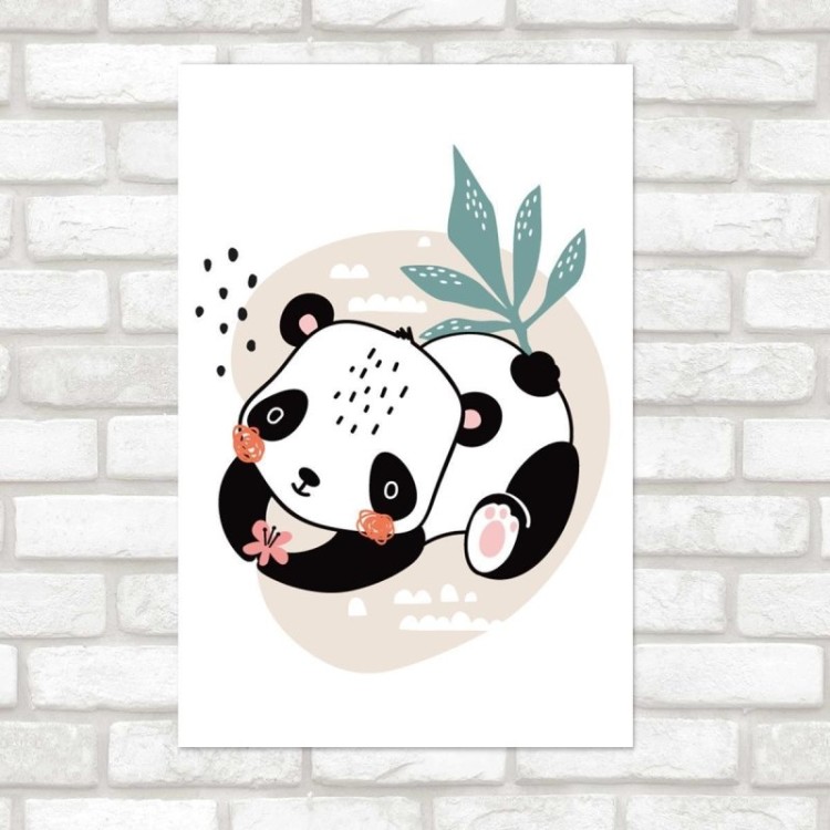 Poster Decorativo Bebê Panda N09263