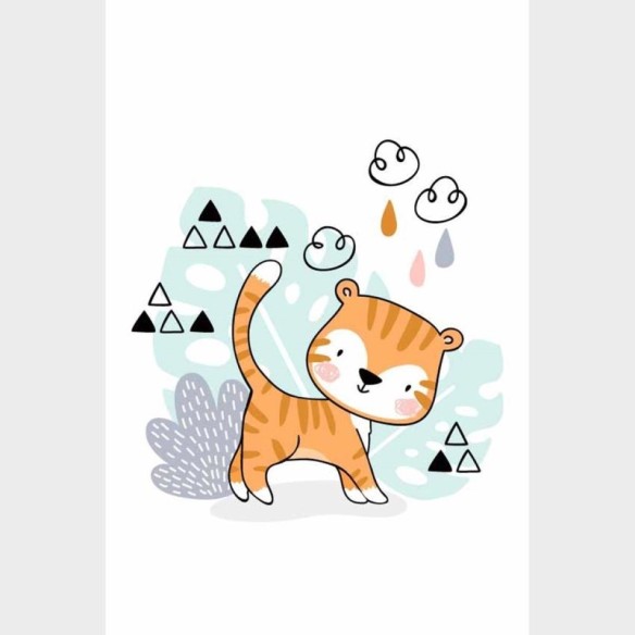Poster Decorativo Bebê Tigre N09257