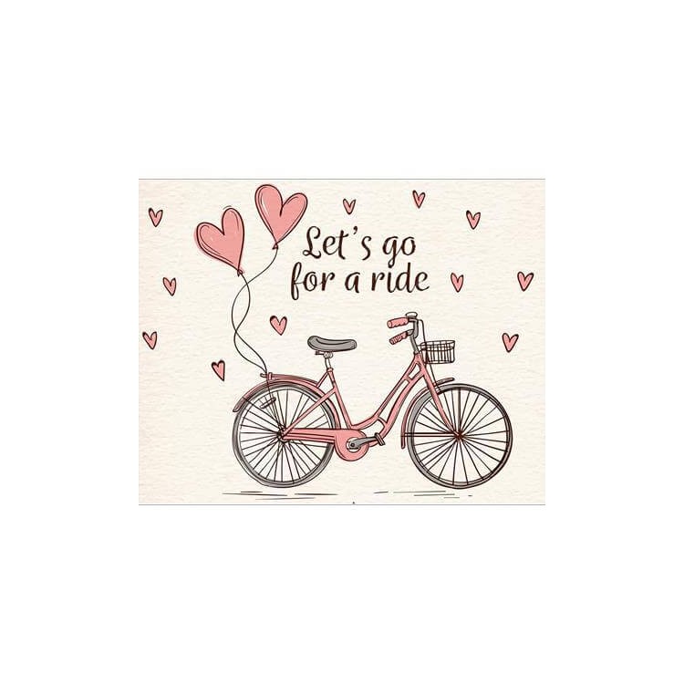 Poster Decorativo Bicicleta Frase Romântico 74451