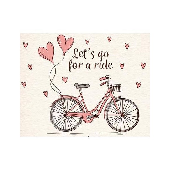 Poster Decorativo Bicicleta Frase Romântico 74451
