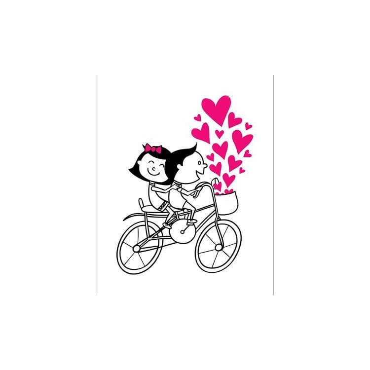 Poster Decorativo Bicicleta Romântico Casal 89542