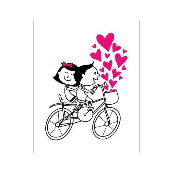 Poster Decorativo Bicicleta Romântico Casal 89542