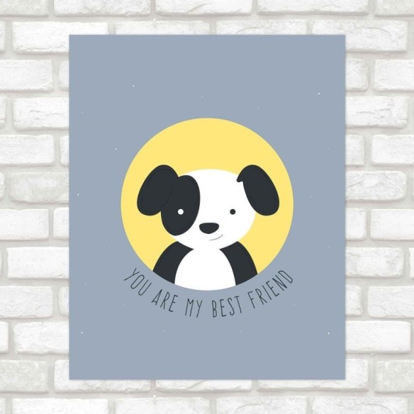 Poster Decorativo cachorro Best Friend PA062