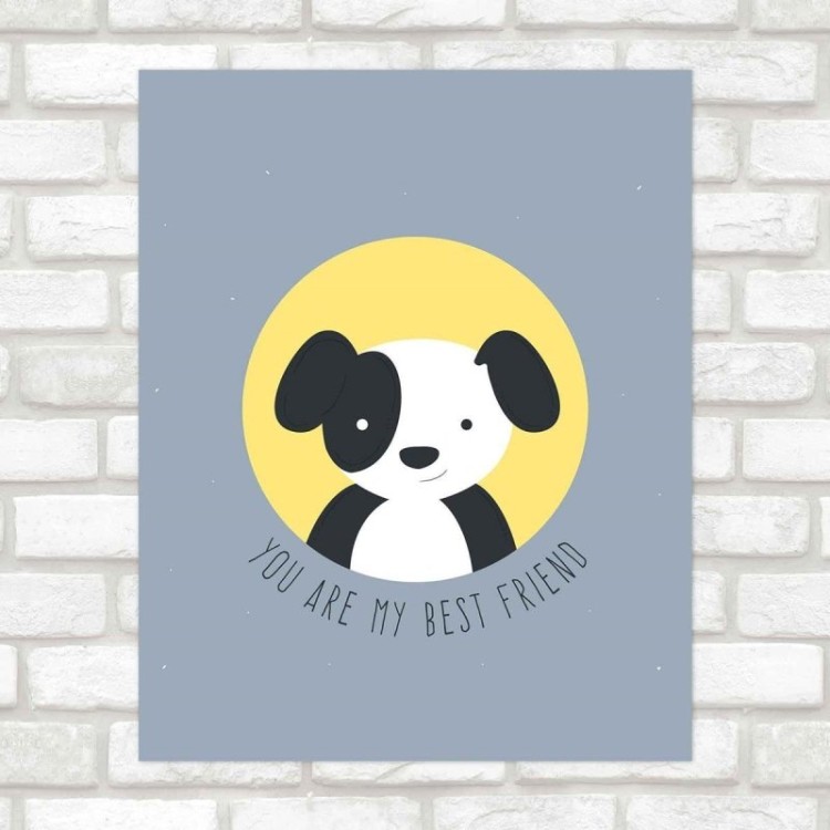 Poster Decorativo cachorro Best Friend PA062