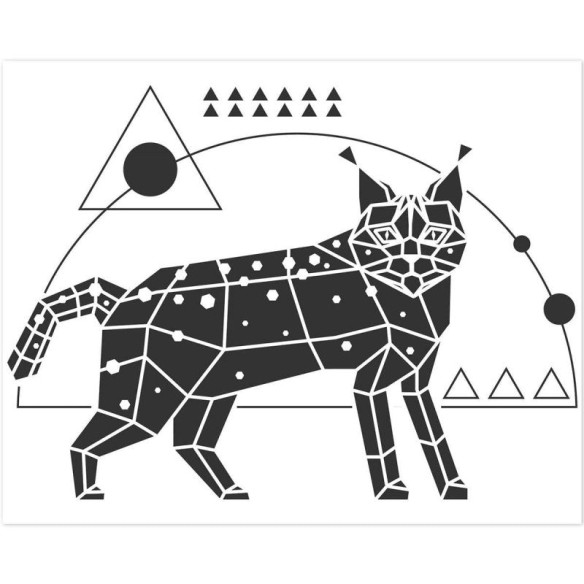 Poster Decorativo cachorro geometrico PA041