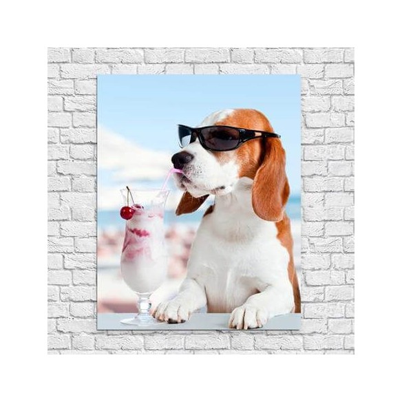Poster Decorativo Cachorro Sorvete 202701793