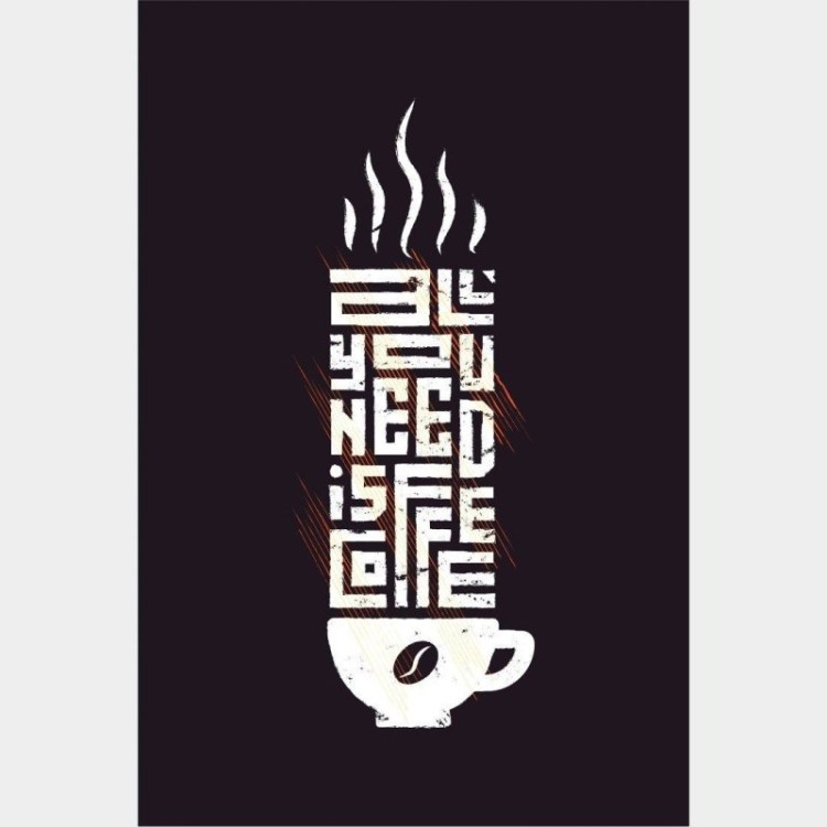 Poster Decorativo Café All You Need Is Coffe...