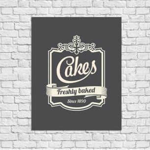 Poster Decorativo Cakes...