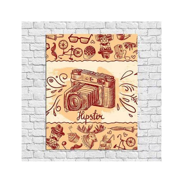 Poster Decorativo Camera Fotografia Hipster 87141