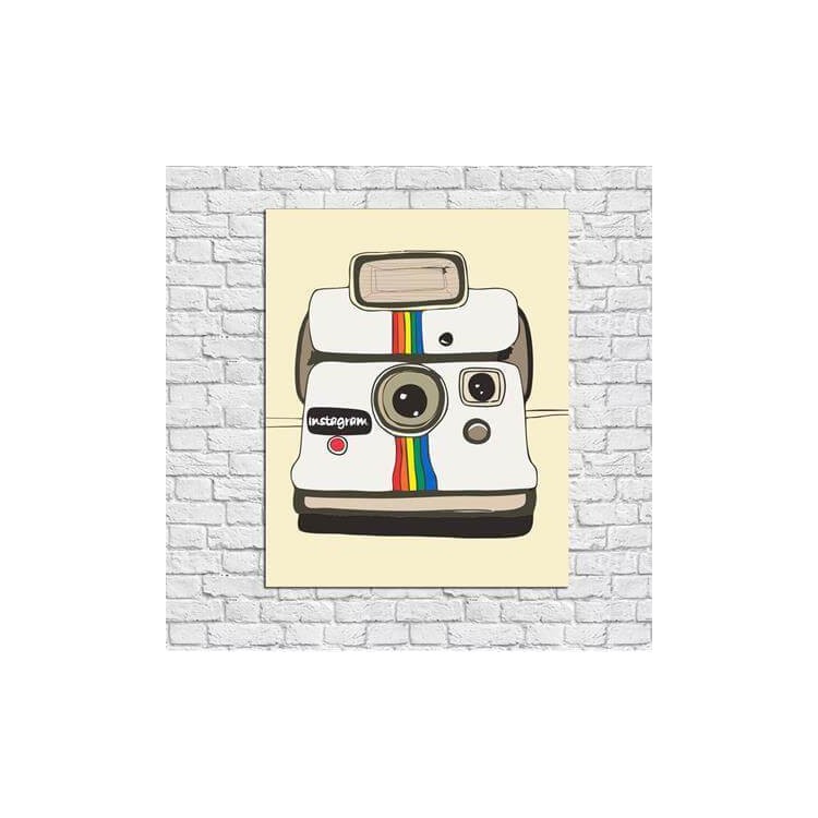 Poster Decorativo Câmera Polaroid Instagram 3010 40x50