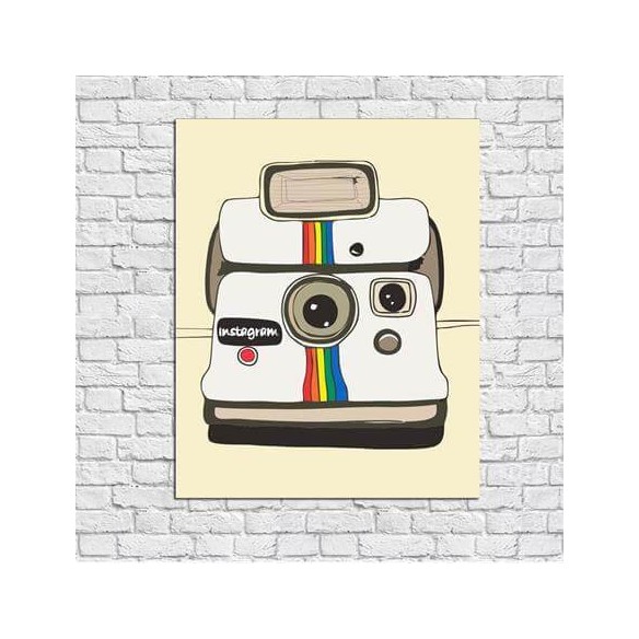 Poster Decorativo Câmera Polaroid Instagram 3010 40x50
