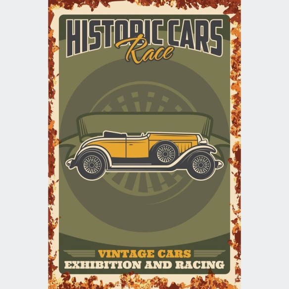 Poster Decorativo Carro Retro N010242