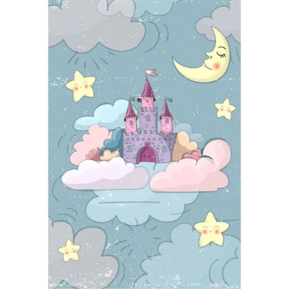 Poster Decorativo Castelo Ancantado Lua Estrela N07213