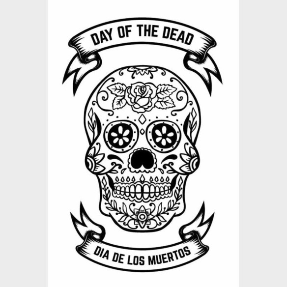 Poster Decorativo Caveira Dia De Los Muertos N09240