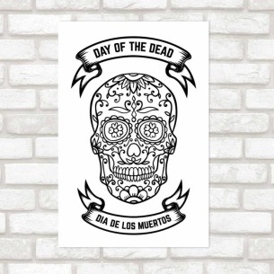 Poster Decorativo Caveira...