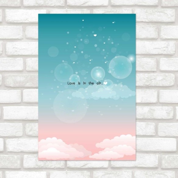 Poster Decorativo Céo Degradê Love is In The Arir N07201