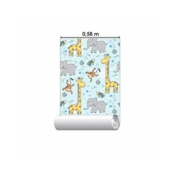 Papel de Parede Adesivo Animais Azul 172003031