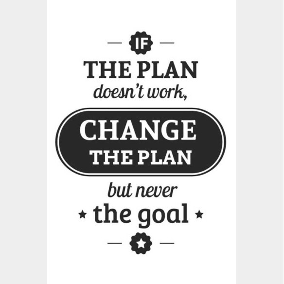 Poster Decorativo Change The Plan But Never the Goal N08290