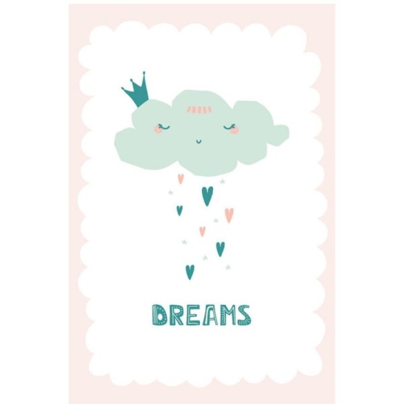 Poster Decorativo Chuva de Corações Dreams N07282