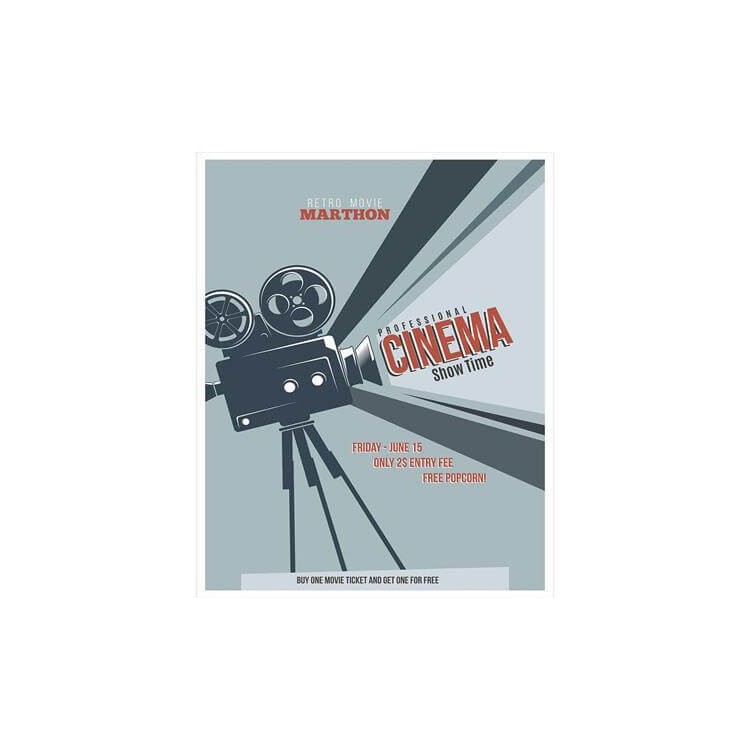 Poster Decorativo Cinema Filme Câmera 3802834