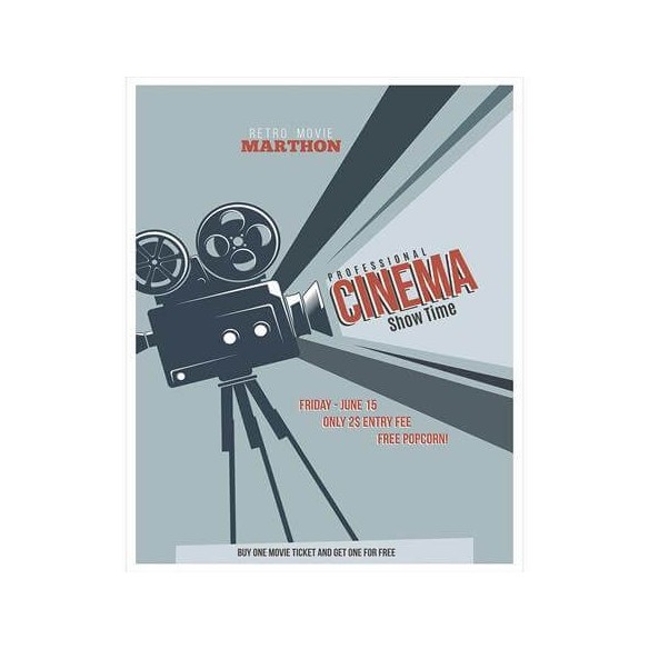 Poster Decorativo Cinema Filme Câmera 3802834