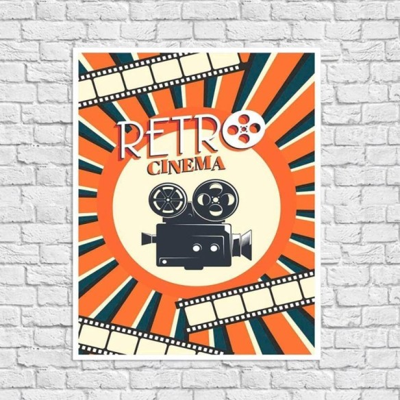 Poster Decorativo Cinema Filme Câmera 8028344